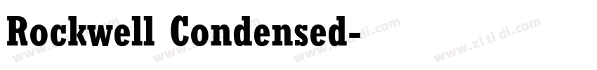 Rockwell Condensed字体转换